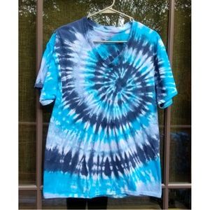 Tye Dyed V Neck T Shirt